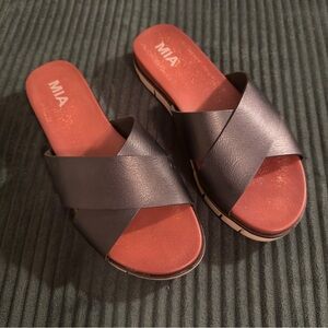 MIA ELISSA SLIDE SANDAL Black, Size 8